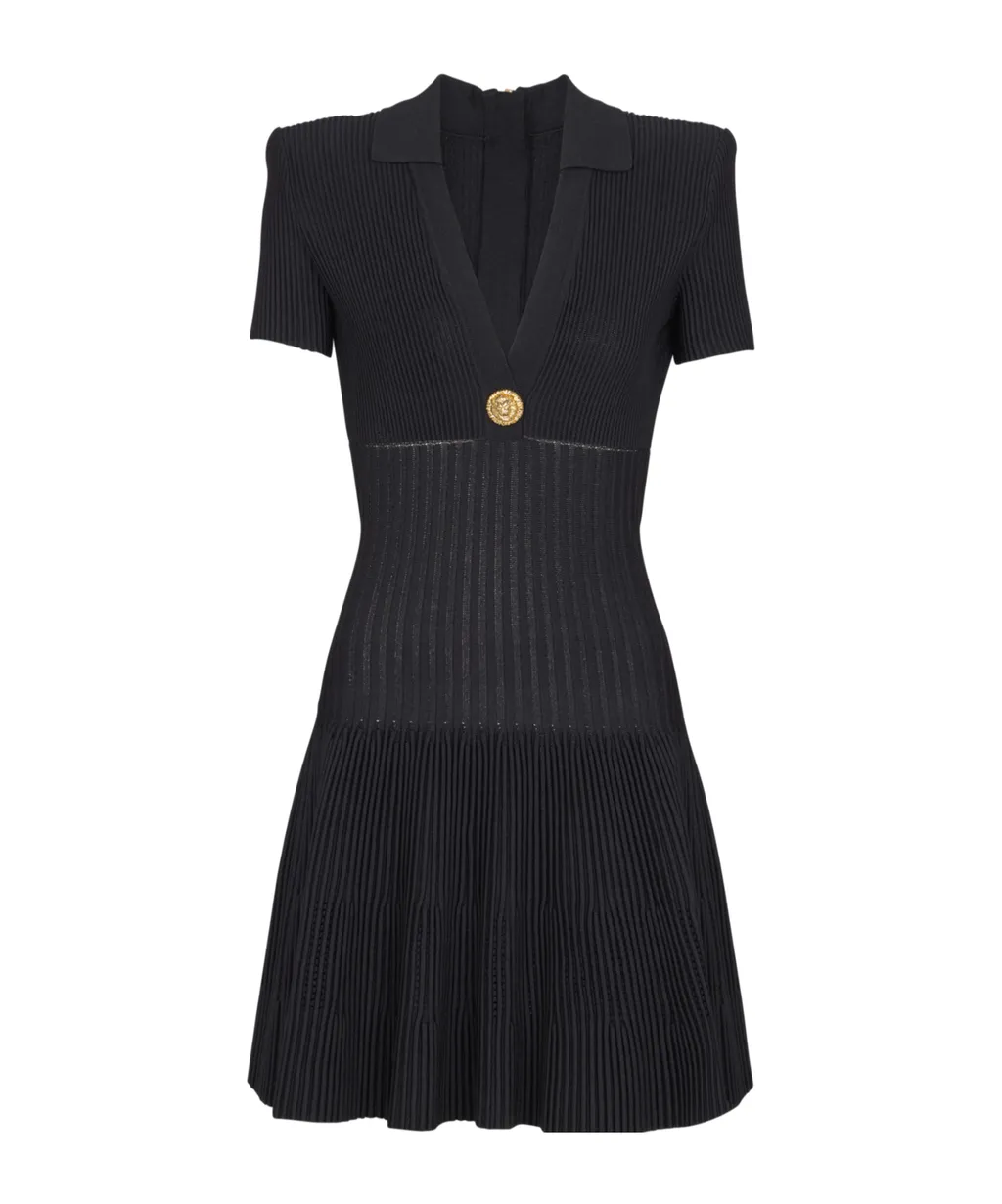 Balmain Short Flared Knit Dress