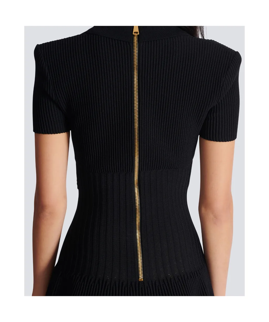Balmain Short Flared Knit Dress