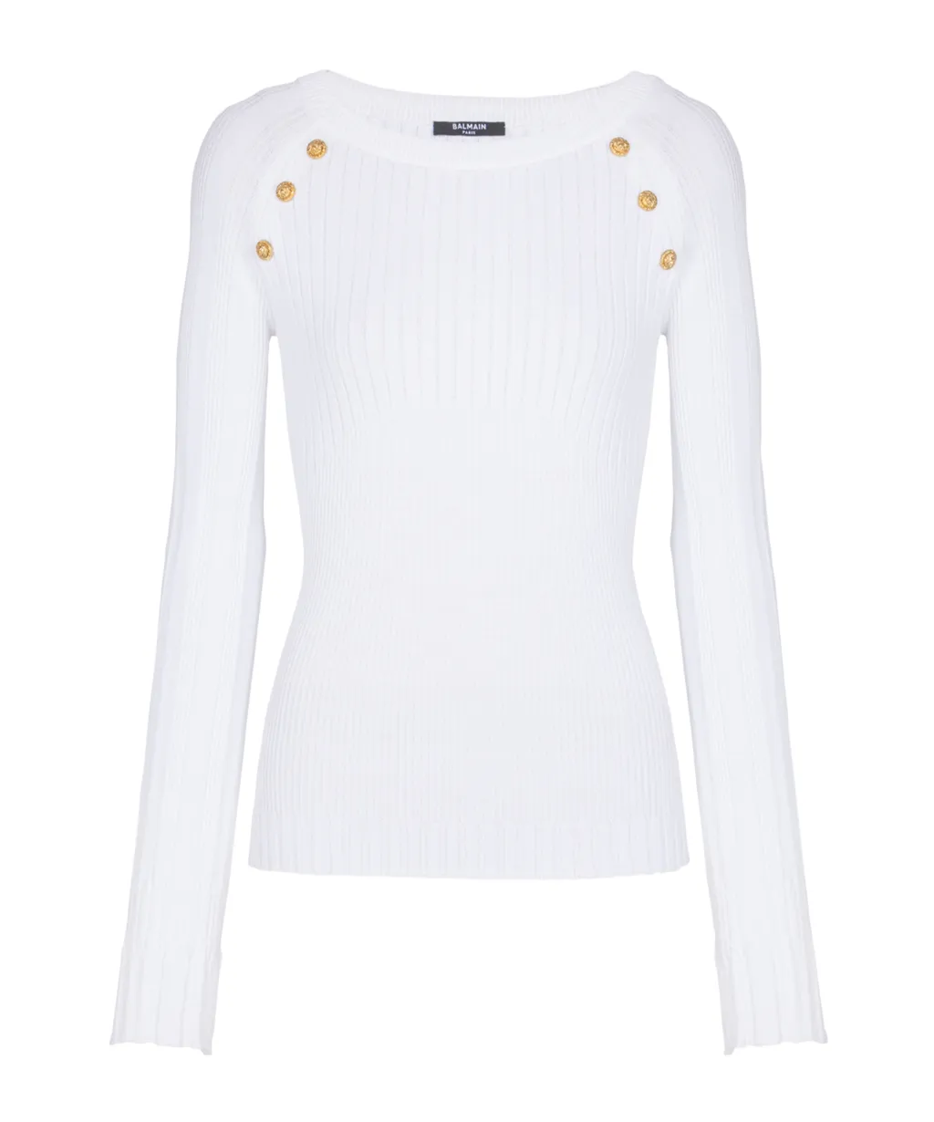 Balmain Buttons Knit Top