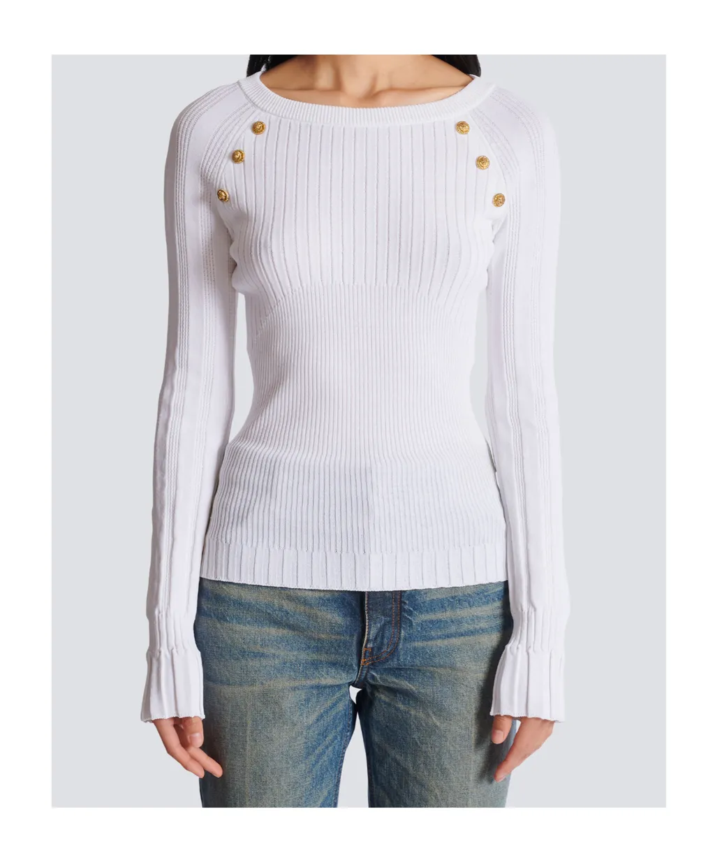 Balmain Buttons Knit Top