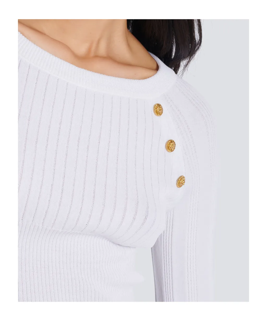 Balmain Buttons Knit Top
