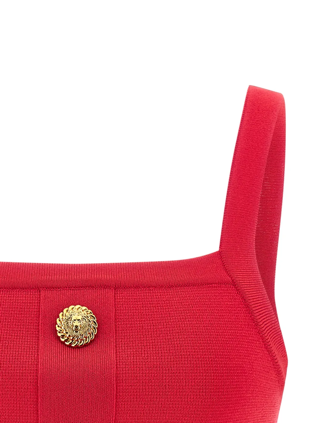 Balmain Buttons Knit Bralette Top