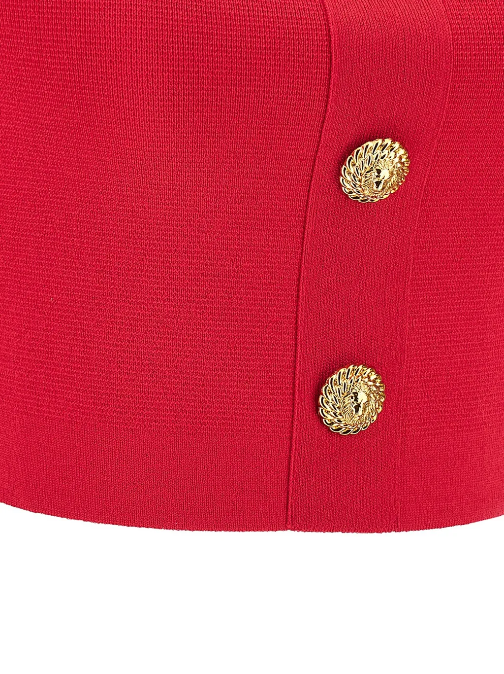 Balmain Buttons Knit Bralette Top