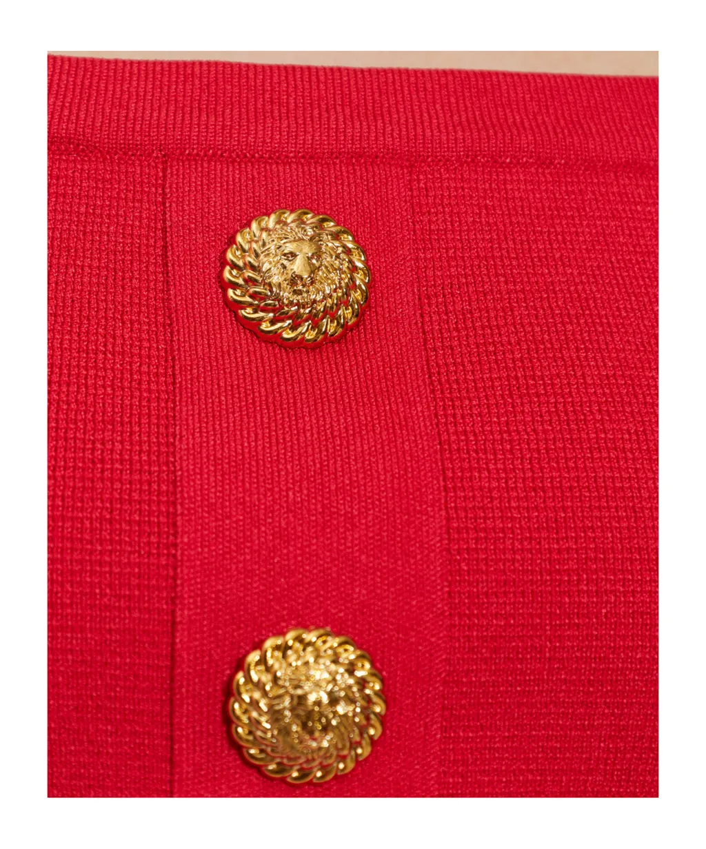 Balmain Buttons Knit Bralette Top