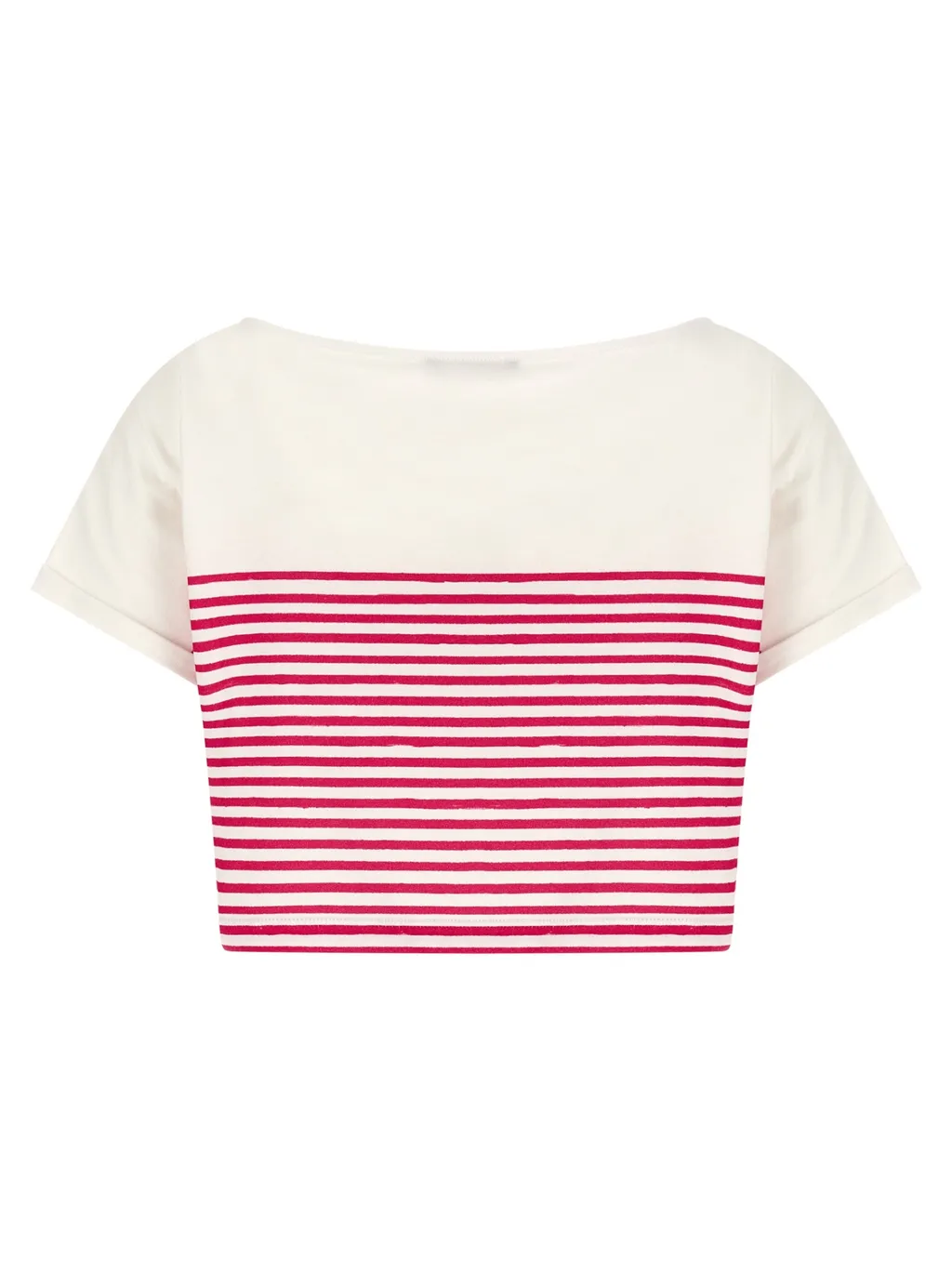 Balmain Mariniere Cropped T-Shirt