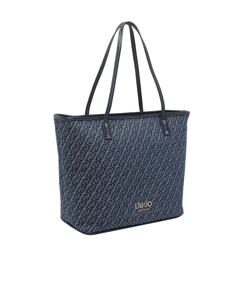 Liu Jo Jacquard Denim Tote Bag
