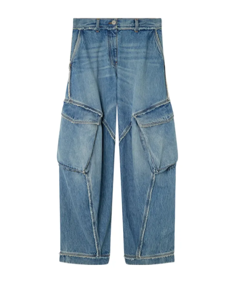 Versace Logo-Rise Cargo Jeans