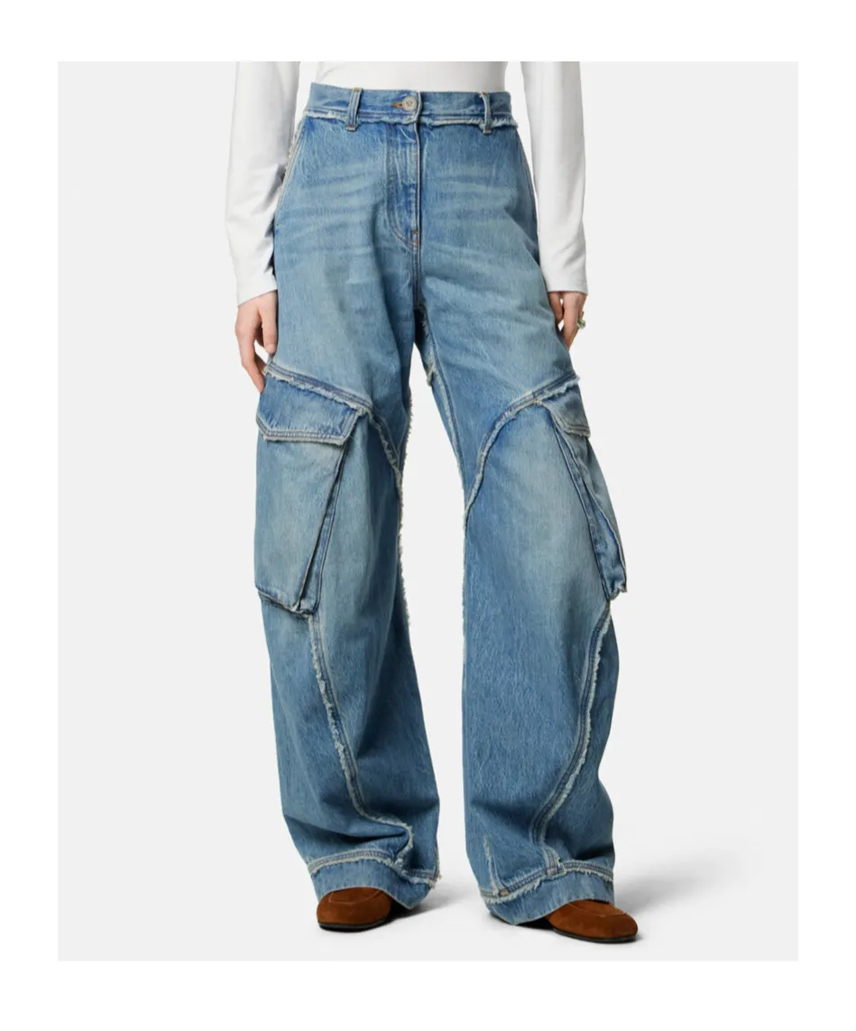 Versace Logo-Rise Cargo Jeans