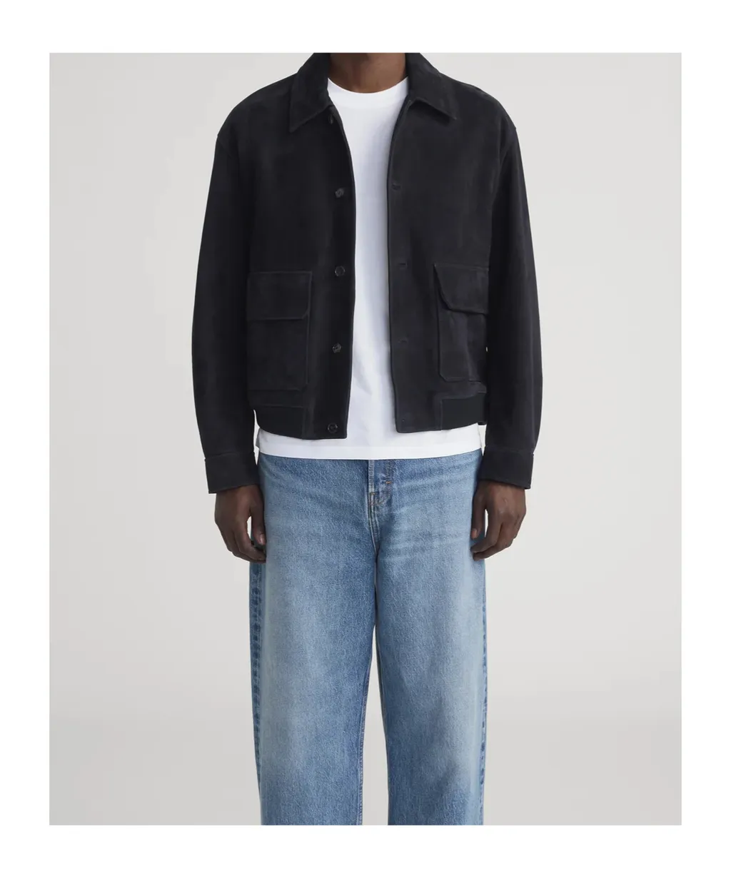 Buttoned Suede Jacket