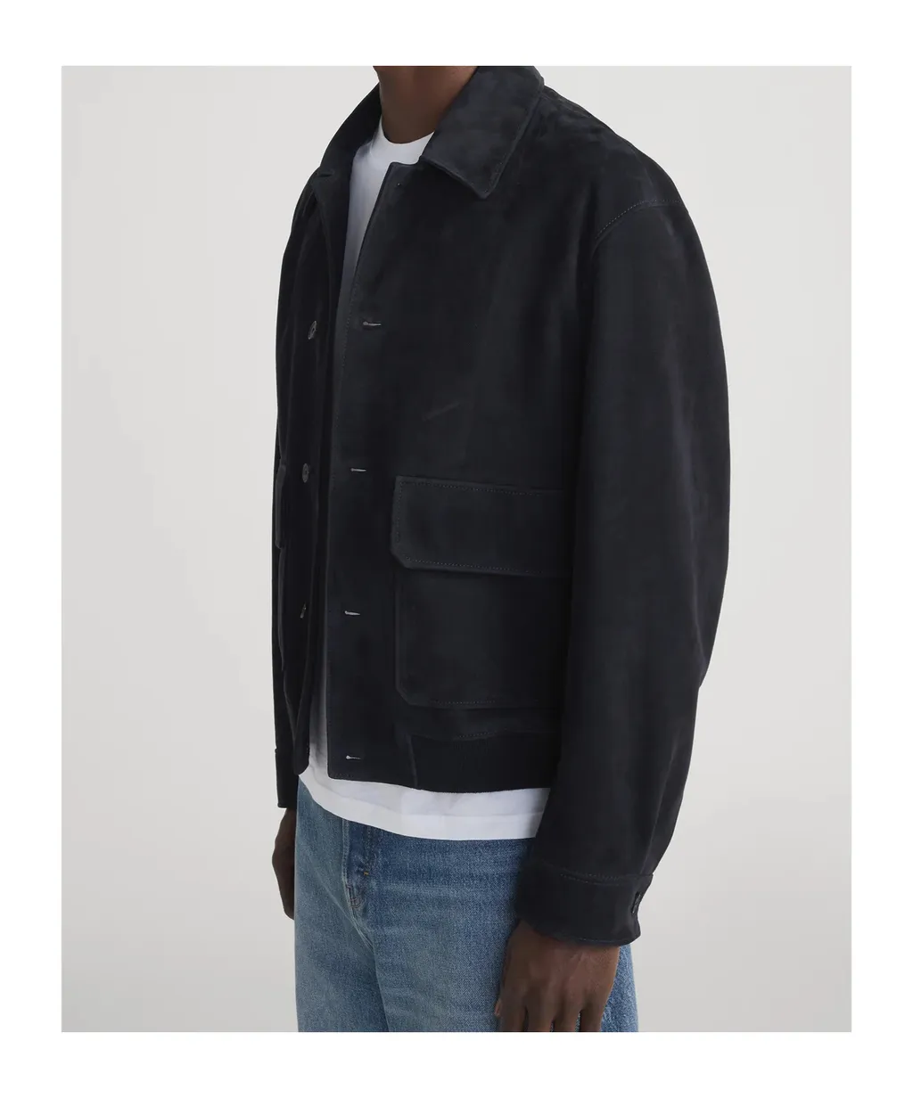 Buttoned Suede Jacket