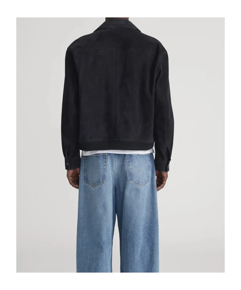 Buttoned Suede Jacket