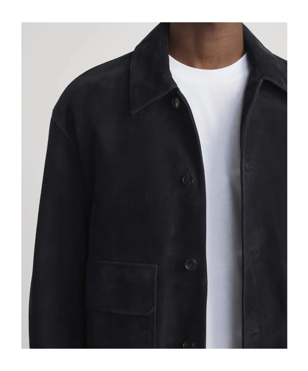 Buttoned Suede Jacket