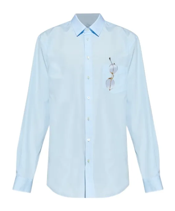 Long-Sleeved Collared Shirt
