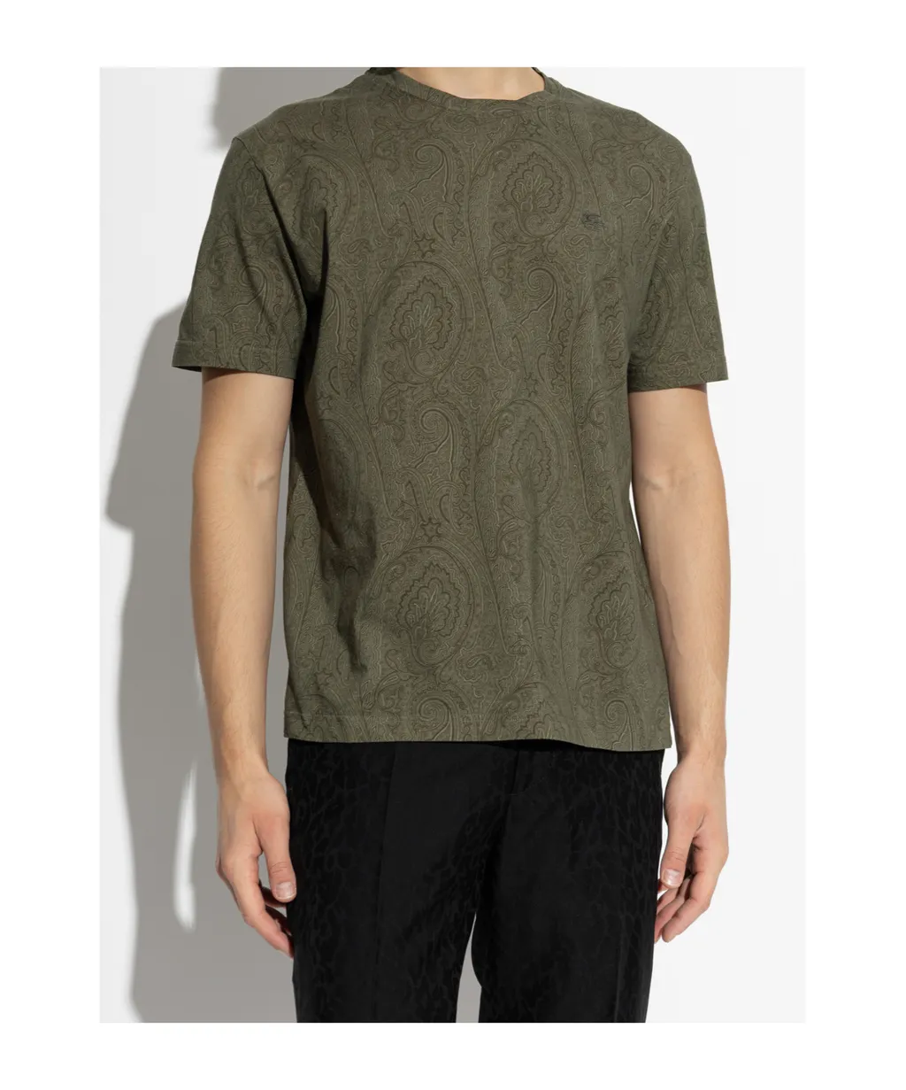 Etro Pattern-Printed Crewneck T-Shirt