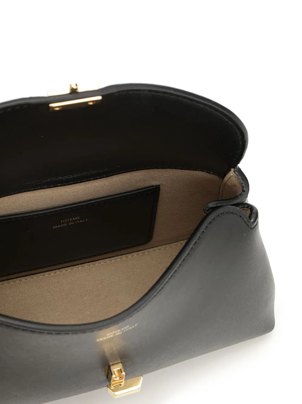 Totme Mini T-Lock Leather Clutch Bag