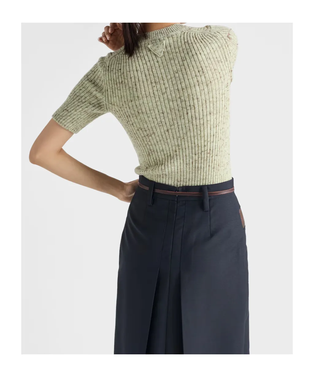 Prada Short-Sleeved Crewneck Jumper
