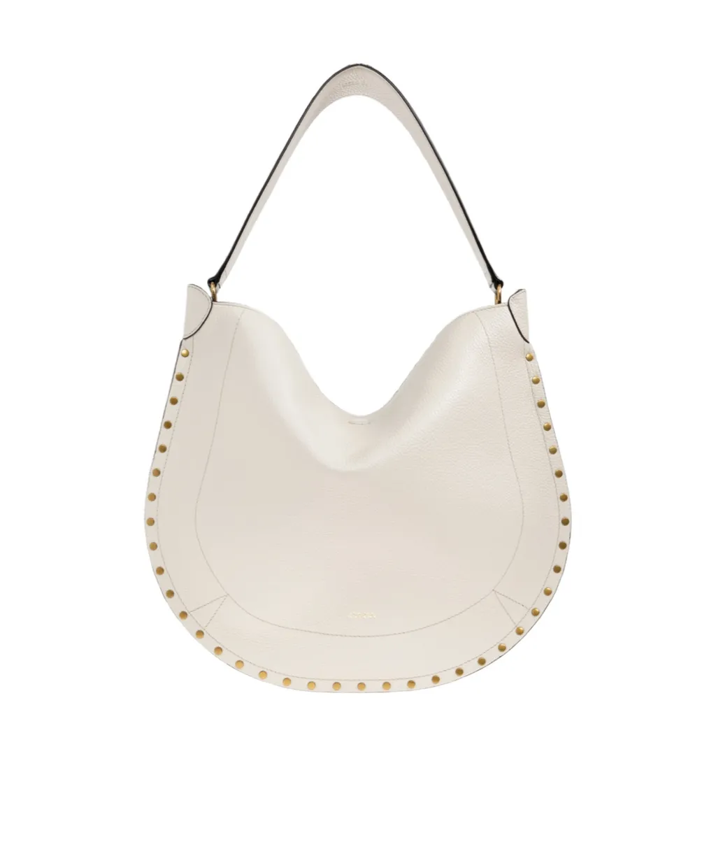 Isabel Marant Logo Printed Stud-Embellished Shoulder Bag