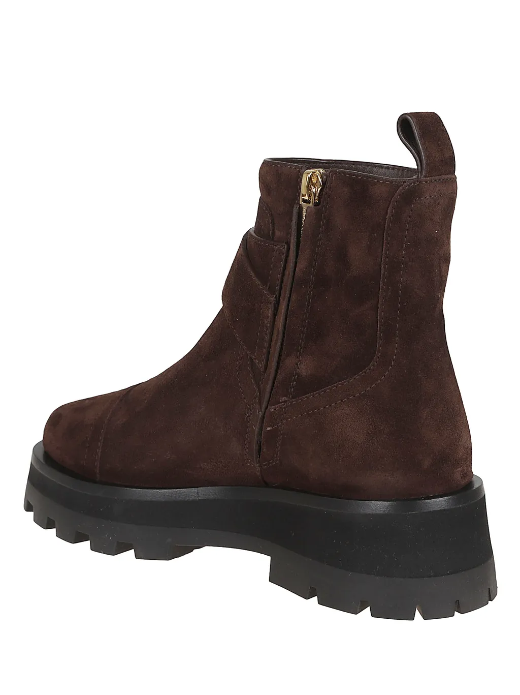 Buckle Calf Suede Boots