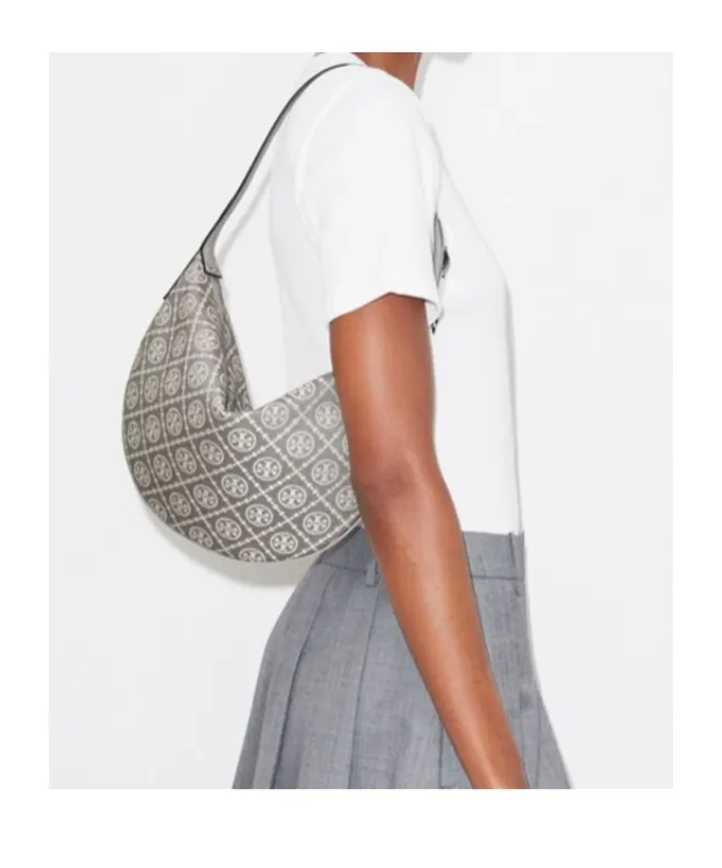 Tory Burch T Monogram Utility Small Balloon Bag