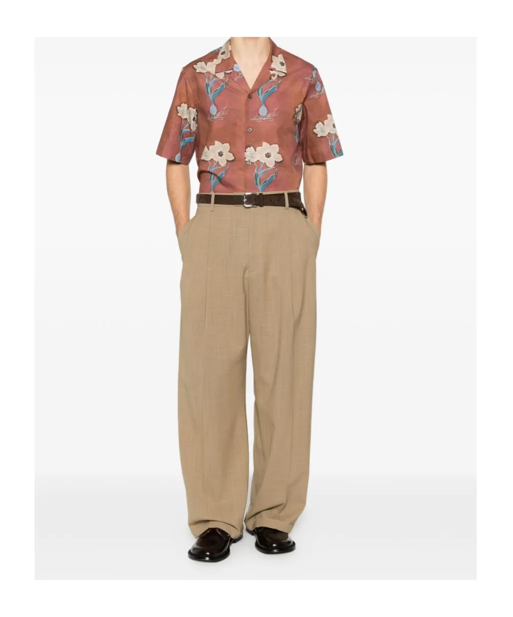 Floral-Print Short-Sleeve Shirt