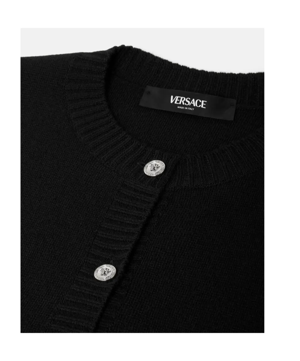 Versace Crewneck Knitted Shirt Dress
