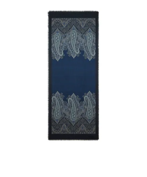 Etro Paisley And Check Motif Scarf