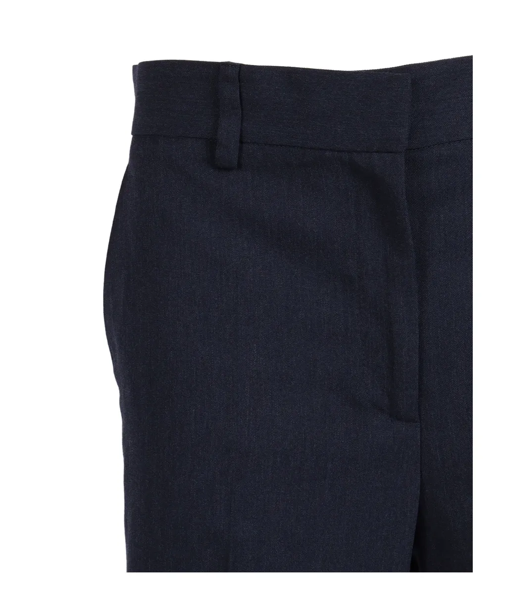 Pleated Zipper Casual Pants