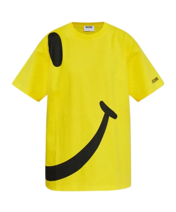 Moschino X Smiley Printed Crewneck T-Shirt