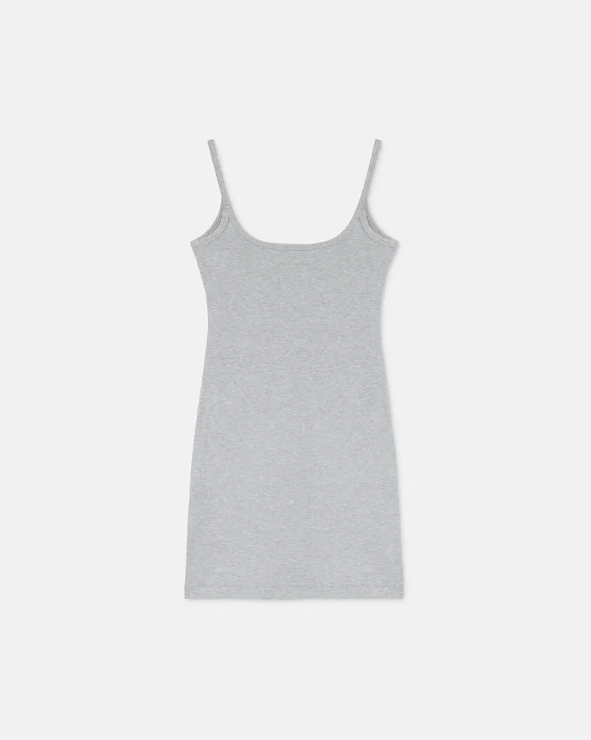 Versace Logo Embroidered Ribbed Mini Dress