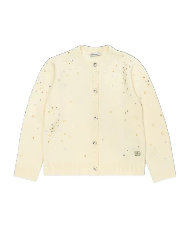Dolce & Gabbana Kids Embellished Button-Up Cardigan