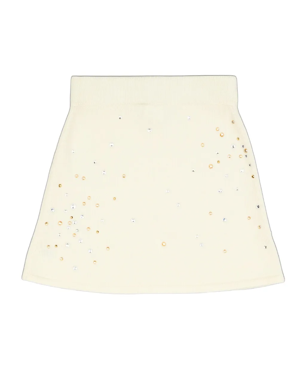 Dolce & Gabbana Kids Embellished Knitted Mini Skirt