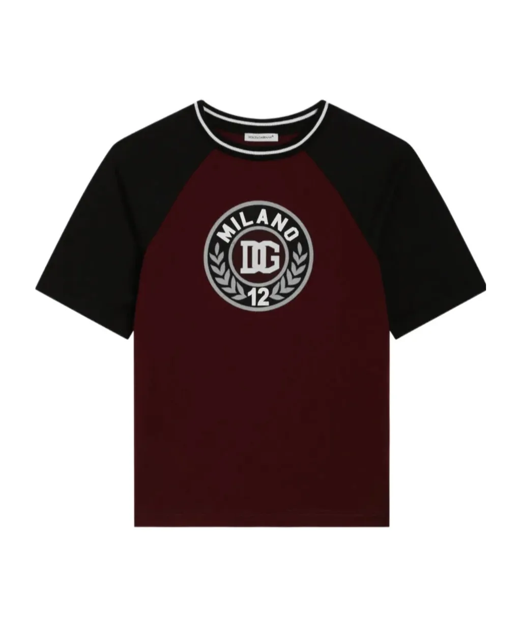 Dolce & Gabbana Kids Logo Printed Crewneck T-Shirt
