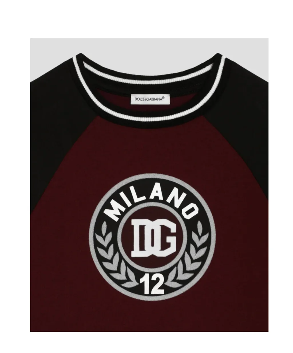 Dolce & Gabbana Kids Logo Printed Crewneck T-Shirt