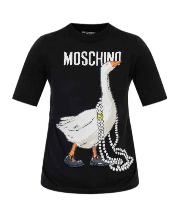 Moschino Goose Knitted T-Shirt