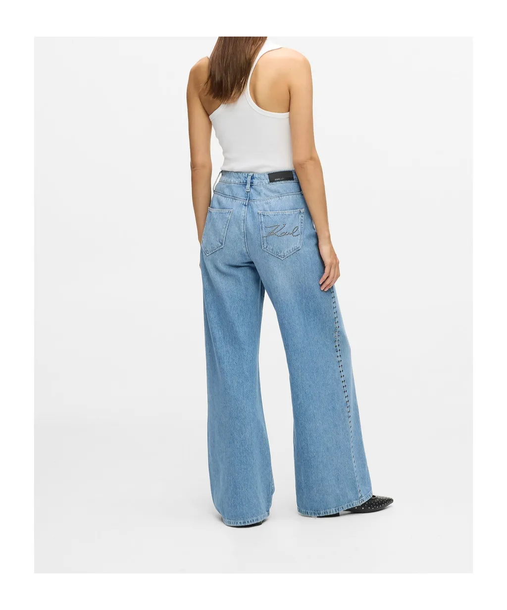 Studded-Signature Jeans