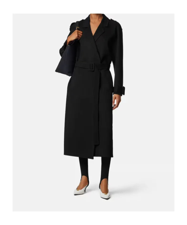 Versace Double Breasted Belted Coat