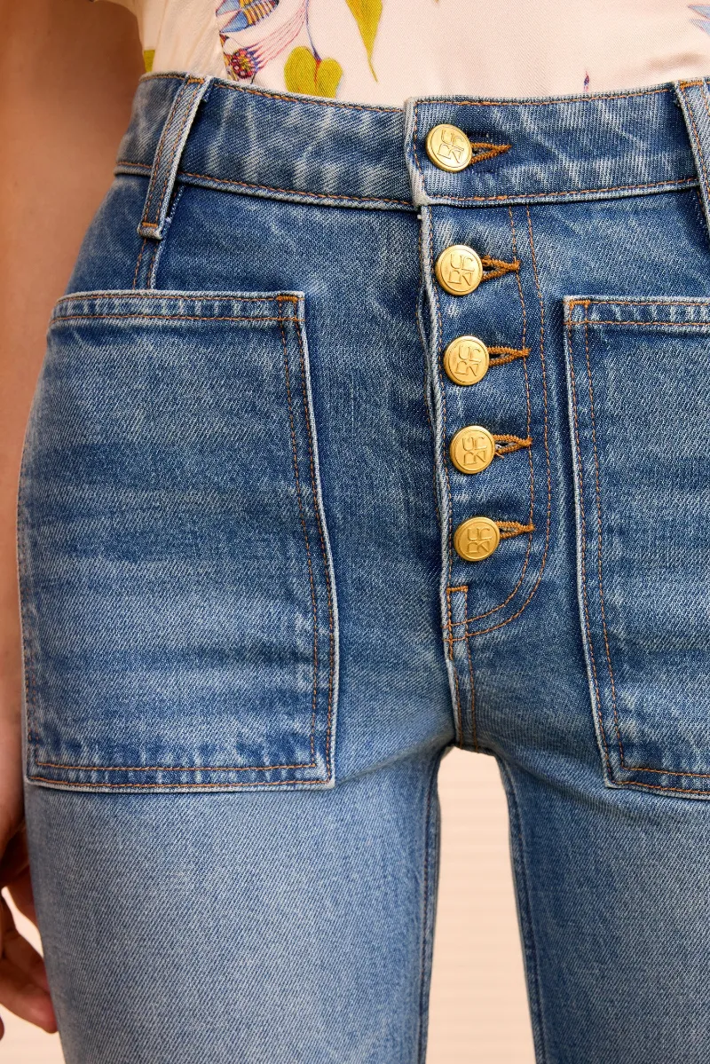 Button-Up Pocket Jeans
