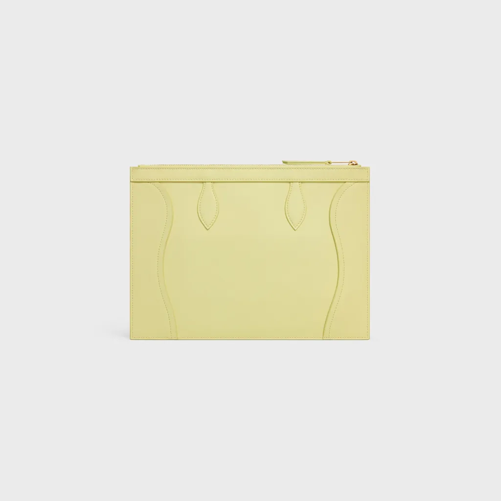 Medium Pouch In Glossy Calfskin