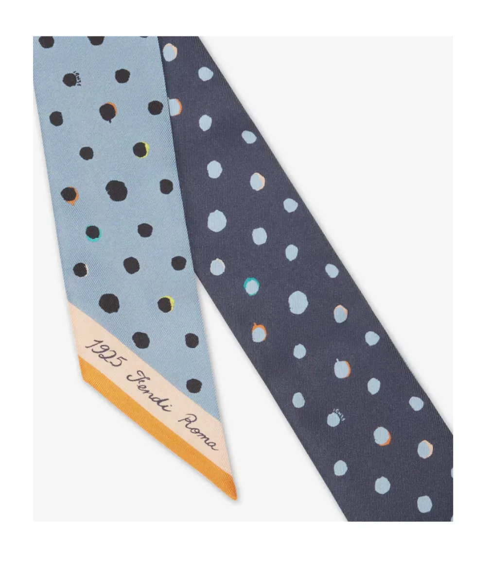 Light Blue And Blue Silk Scarf