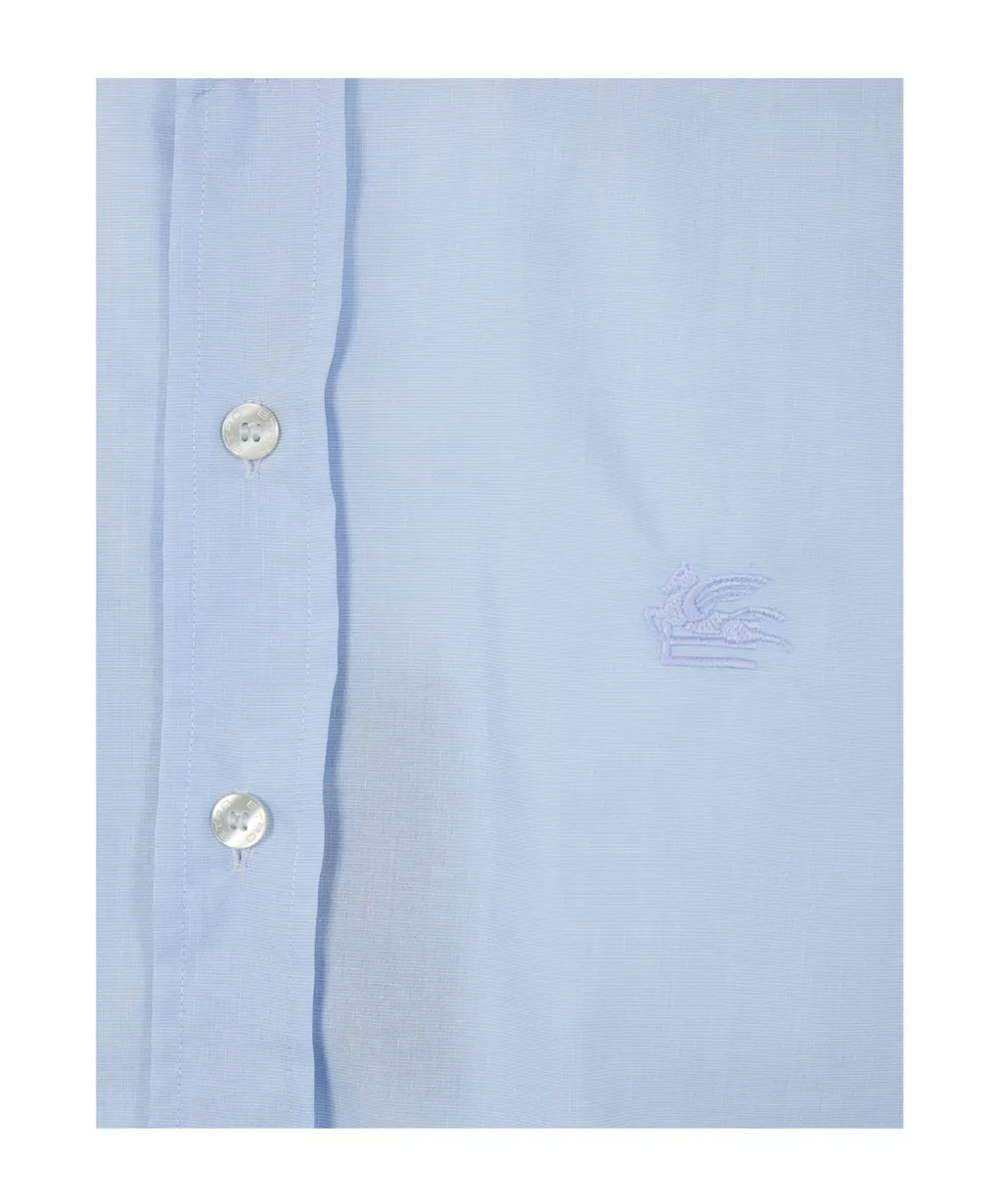 Buttoned Embroidered-Logo Shirt