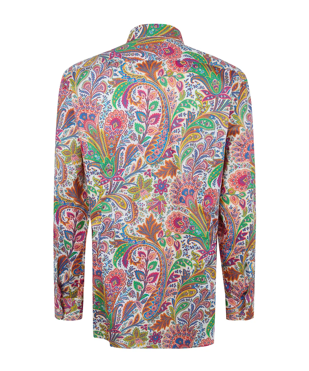 Paisley-Print Long-Sleeve Shirt