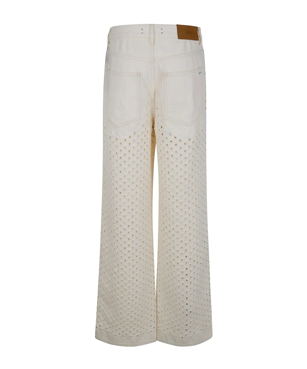 Amiri Boucle Denim Straight Jeans