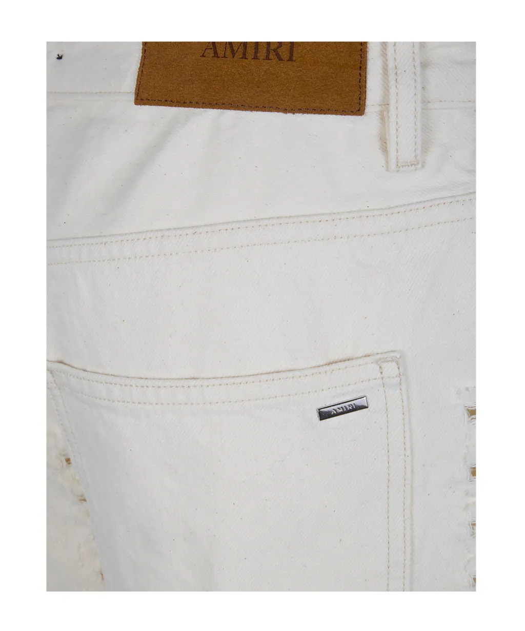 Amiri Boucle Denim Straight Jeans