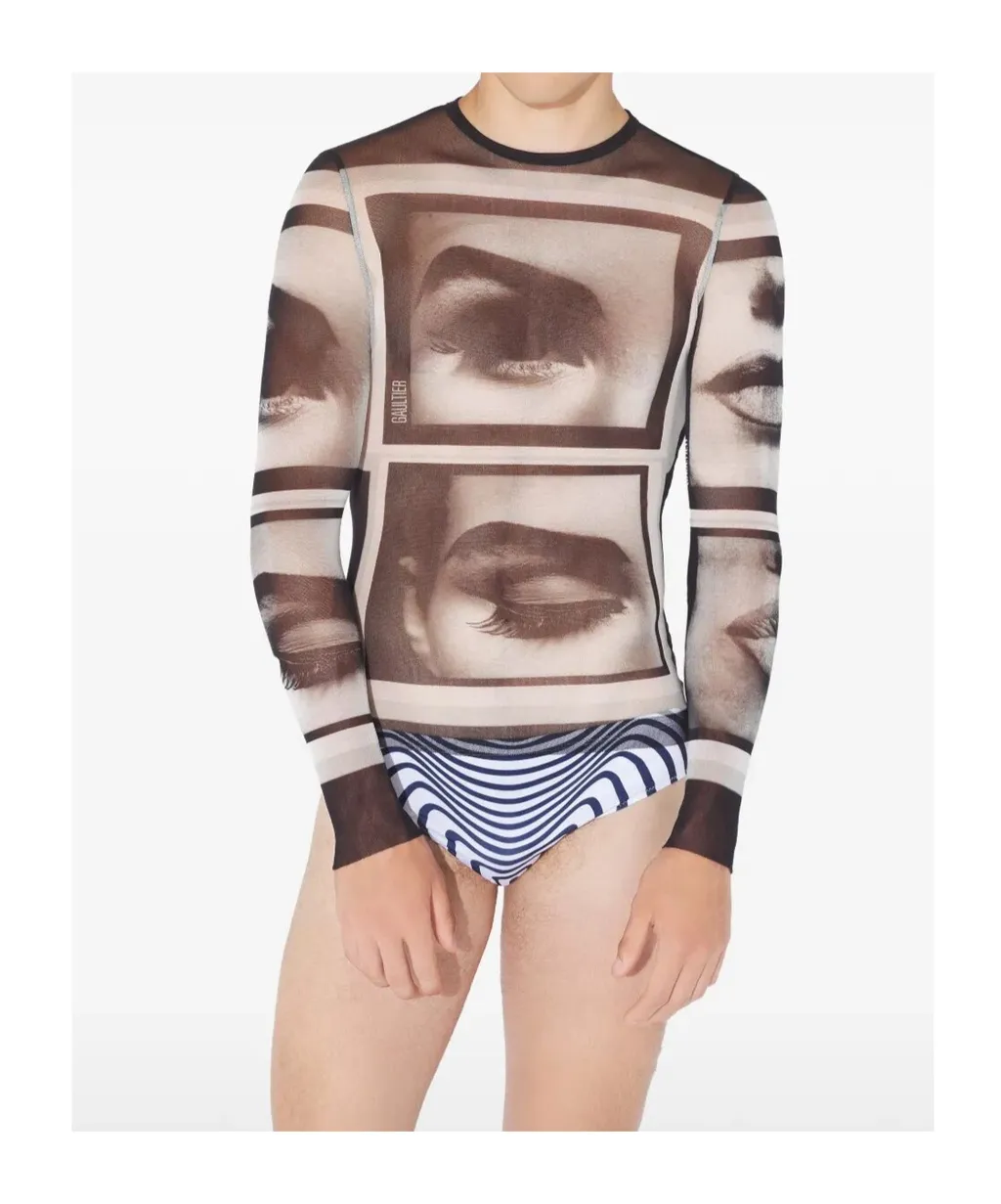 Printed Long-Sleeve Top