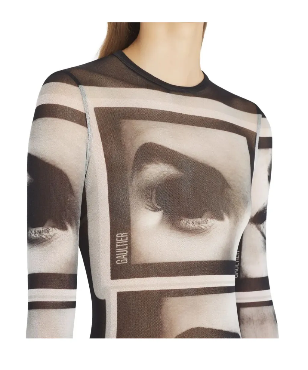 Printed Long-Sleeve Top