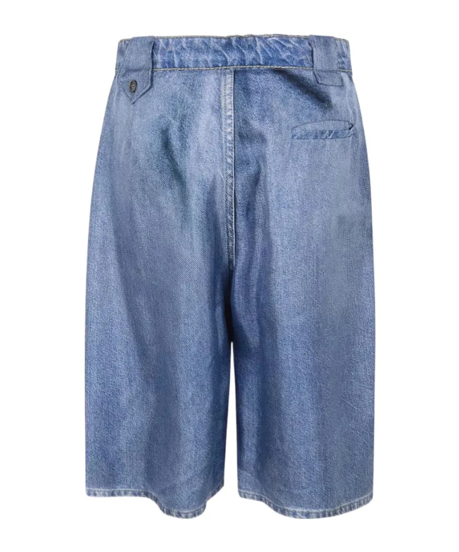 Denim Shorts With Belt Loops