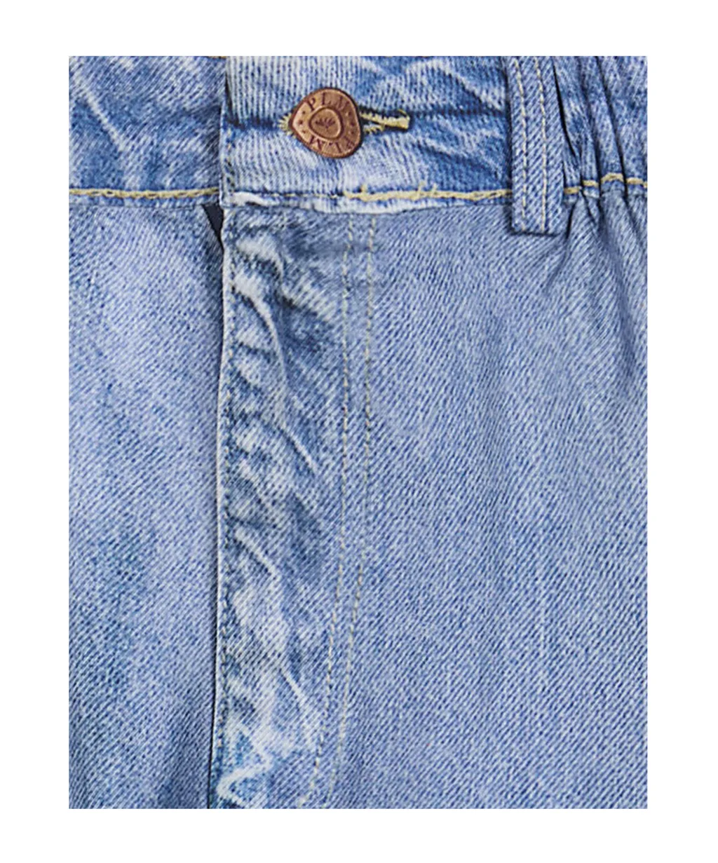Denim Shorts With Belt Loops
