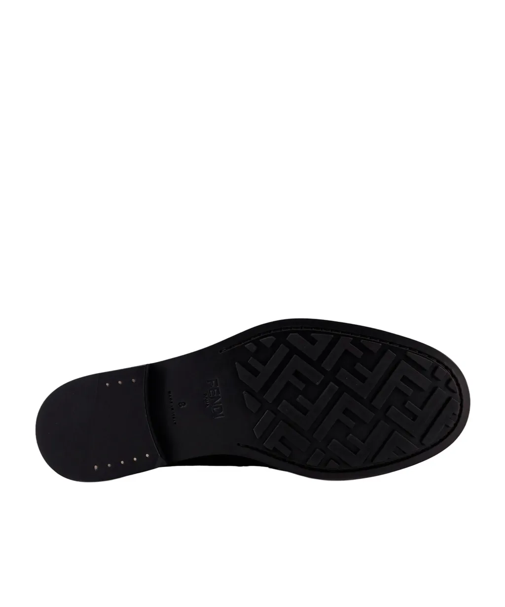 Fendi Ff Plaque Slip-On Loafers