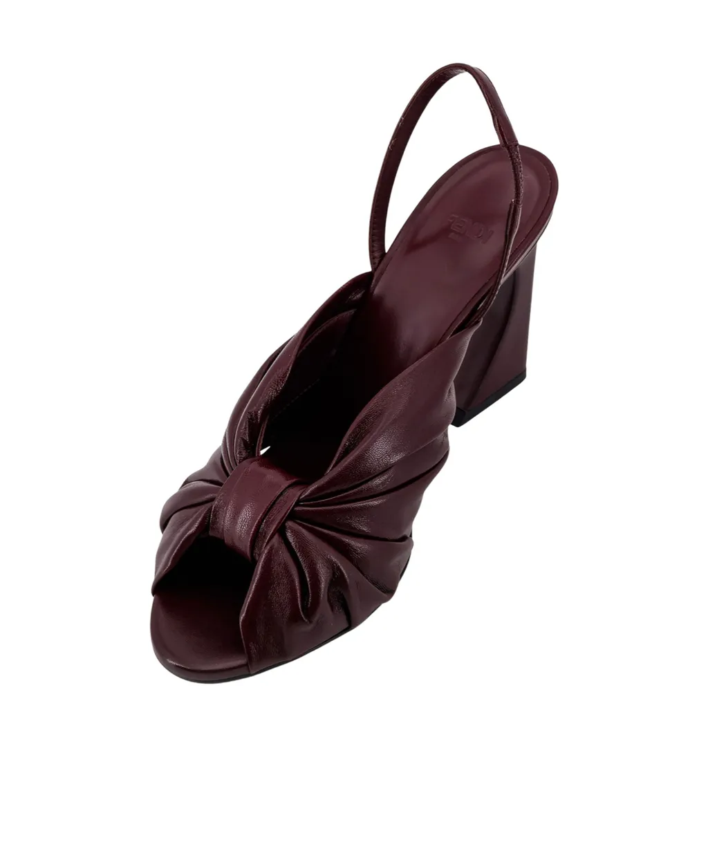 Fendi Gathered Detail Slingback Sandals