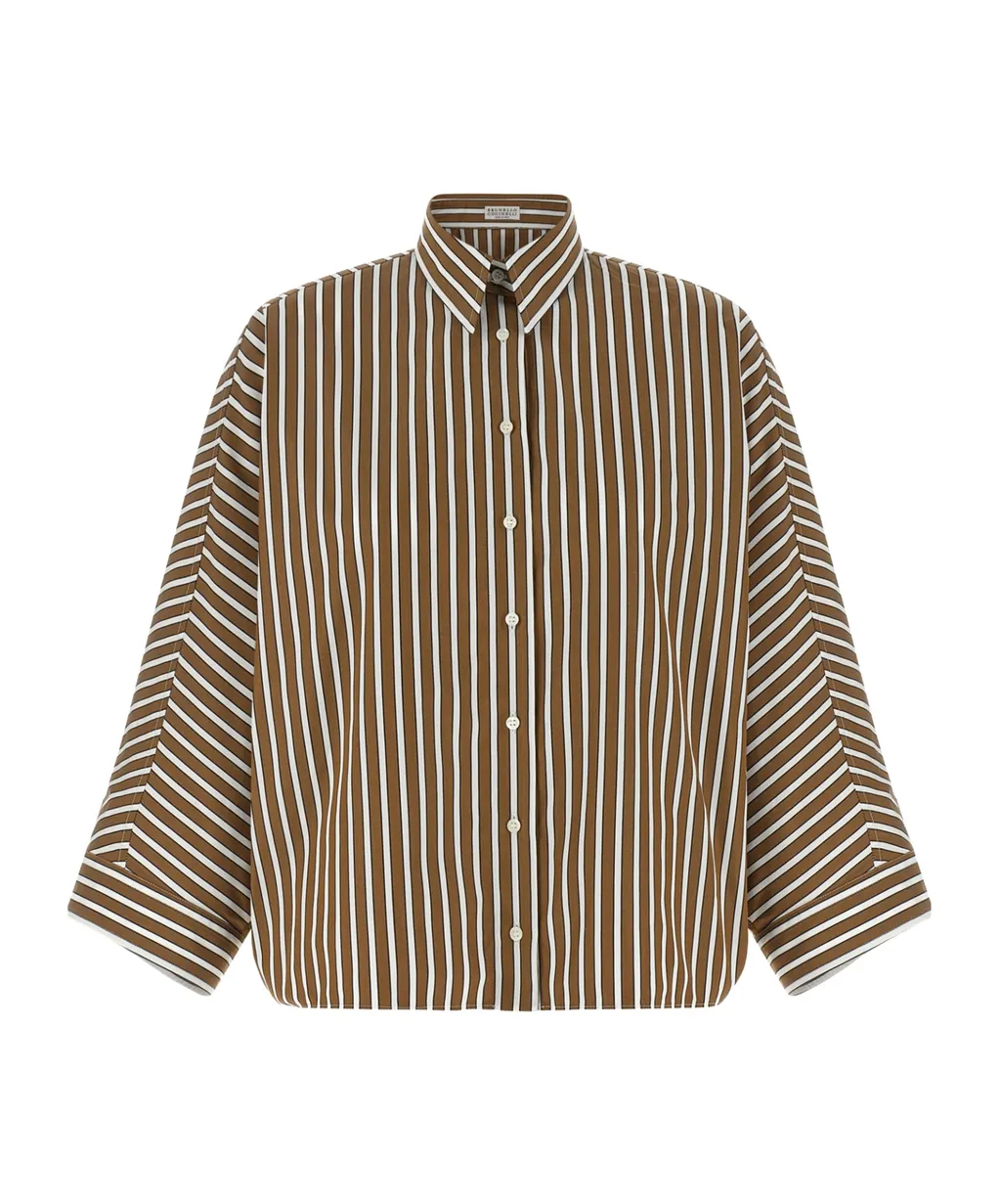 Brunello Cucinelli Monile Striped Shirt